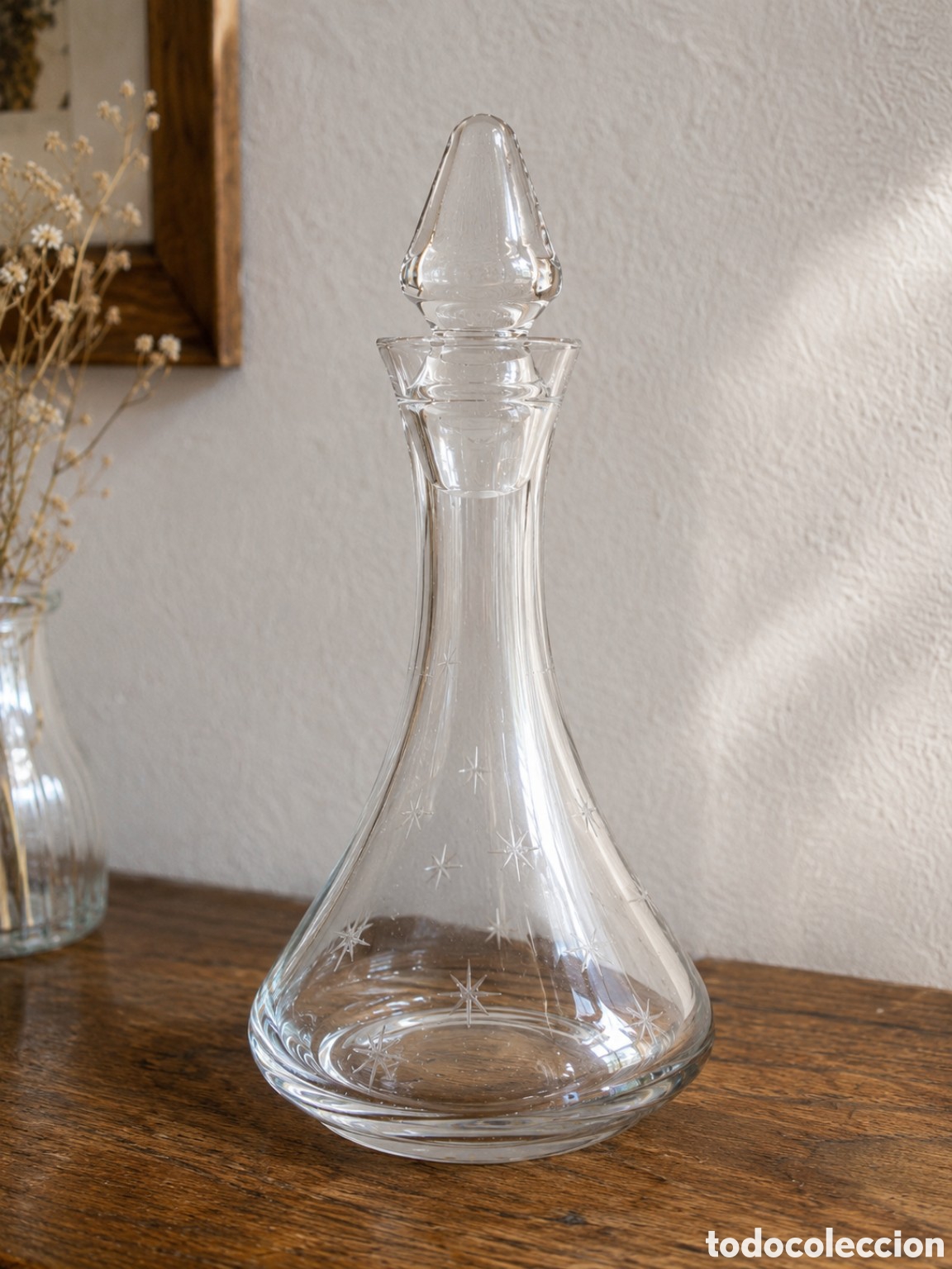 Vintage: Licorera de Cristal Tallado Vintage