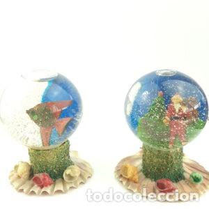 Vintage: 2 bocce / palle di vetro con neve Vintage - bolas de cristal