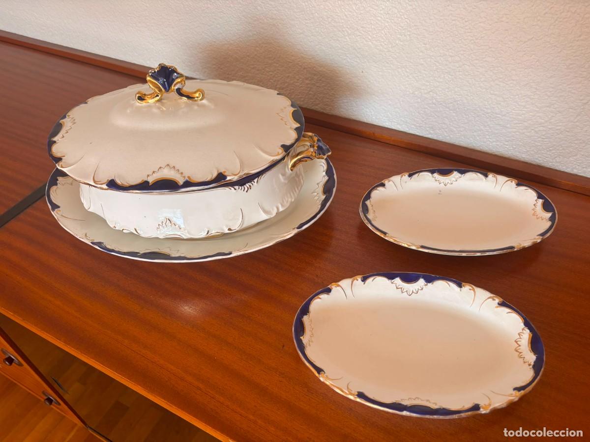 Vintage: Conjunto de 5 piezas de vajilla Pickman Sevilla