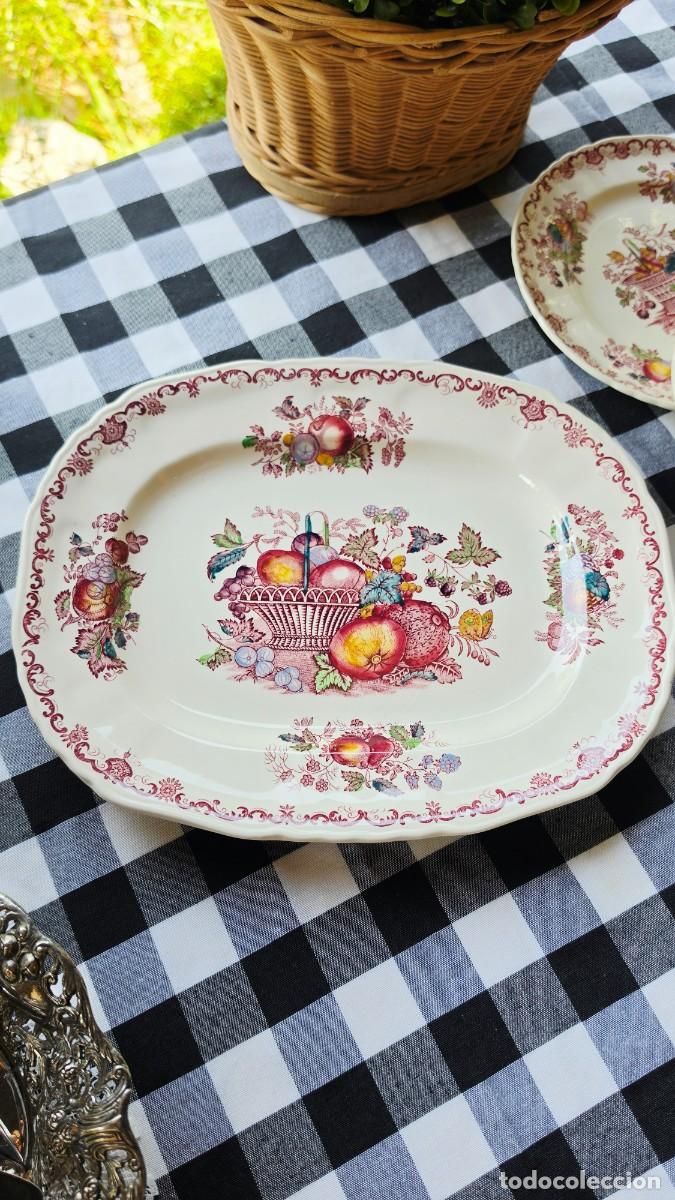 Vintage: Plato o Fuente Oval Mason&rsquo;s &rdquo;Fruit Basket&rdquo; Aut&eacute;ntico Encanto Campestre Ingl&eacute;s A&ntilde;os 1960