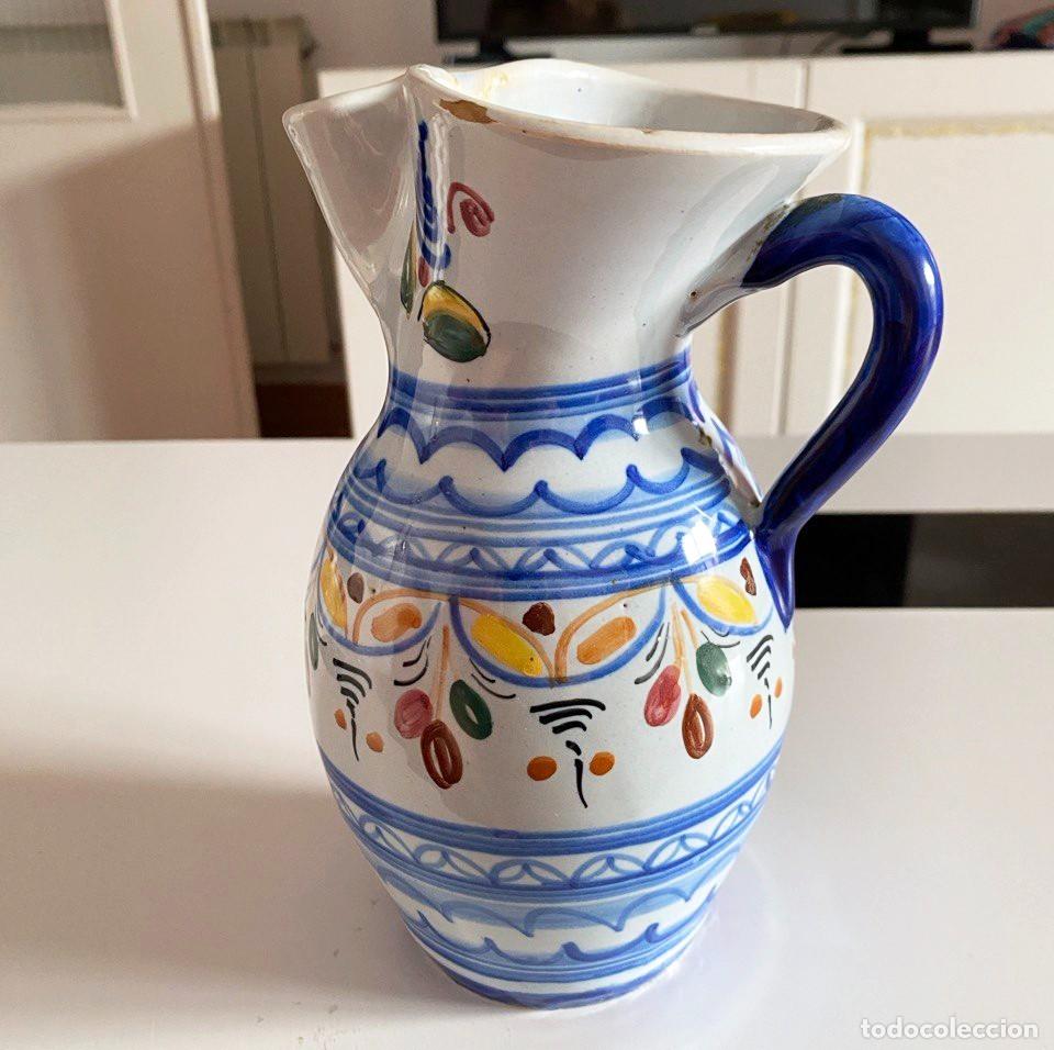 Vintage: JARRA DE CER&Aacute;MICA PINTADA A MANO &bull; VINTAGE A&Ntilde;OS 60&ndash;80