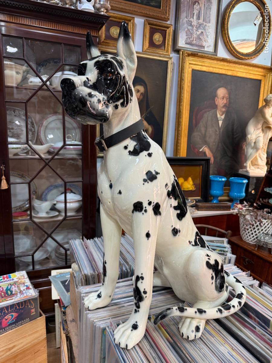Vintage: ANTIGUO PERRO DE CERAMICA - MEDIDA 80 CM