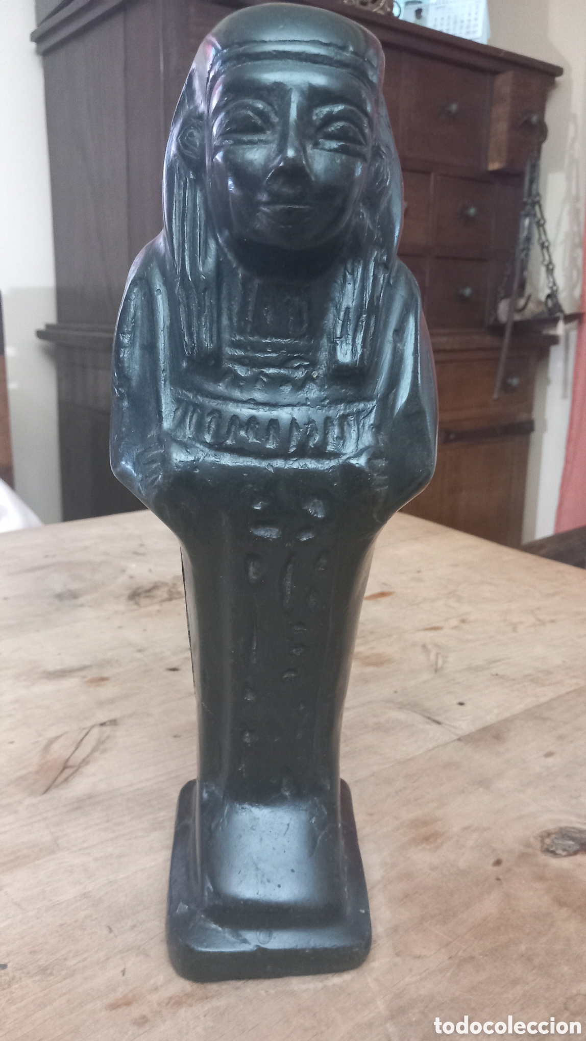 Vintage: Estatuilla Egipcia es un ushabti depiedra.