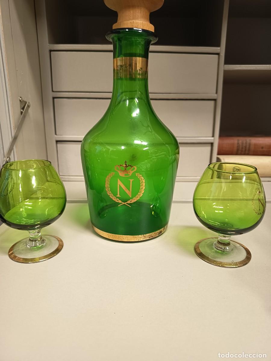 Vintage: Juego licorera y copas Napole&oacute;n