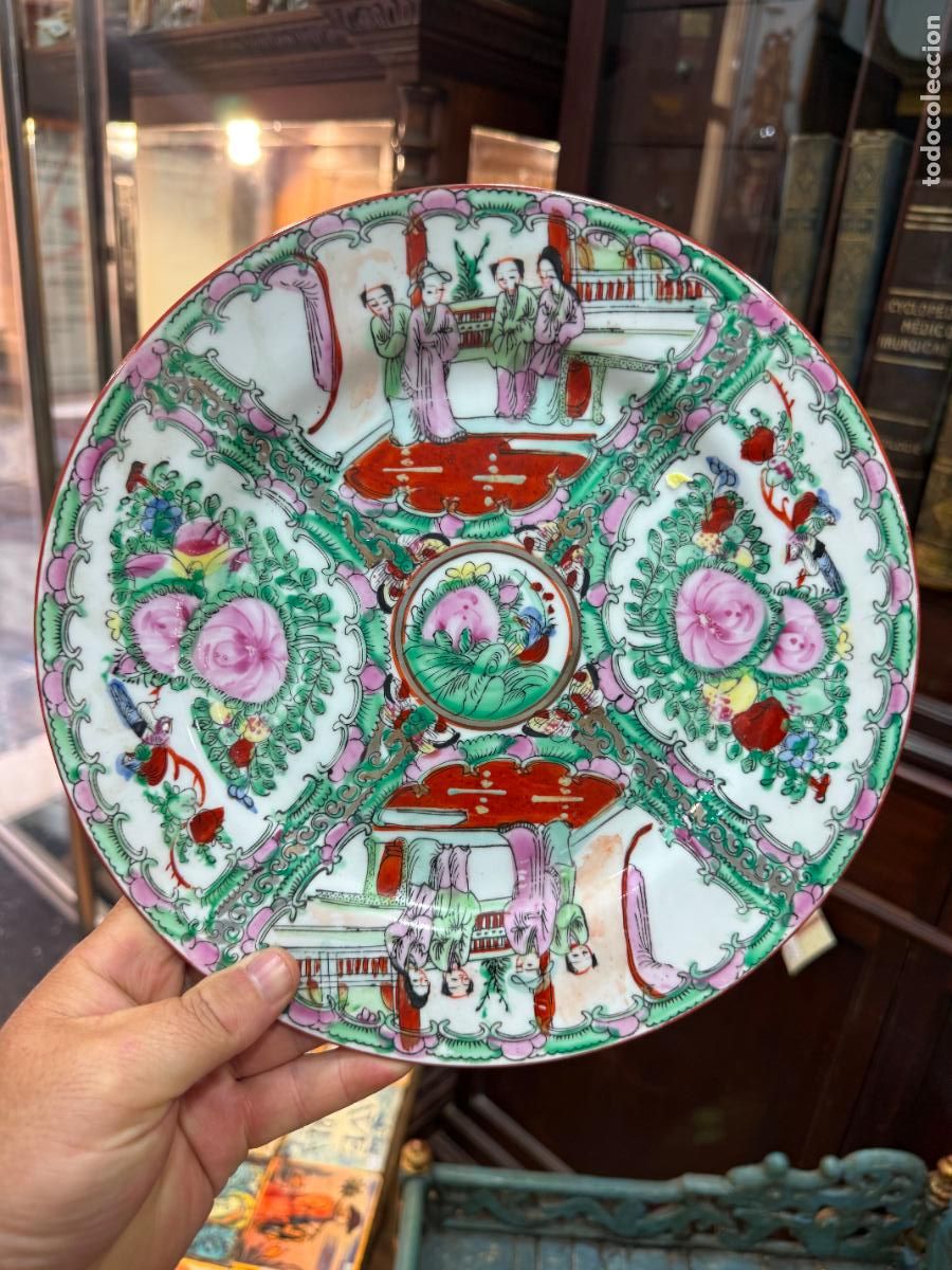 Vintage: PLATO LLANO CERAMICA MACAU - MEDIDA 26 CM