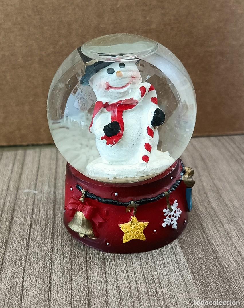 Vintage: Decoracion, peque&ntilde;a bola o globo cristal de nieve de Navidad