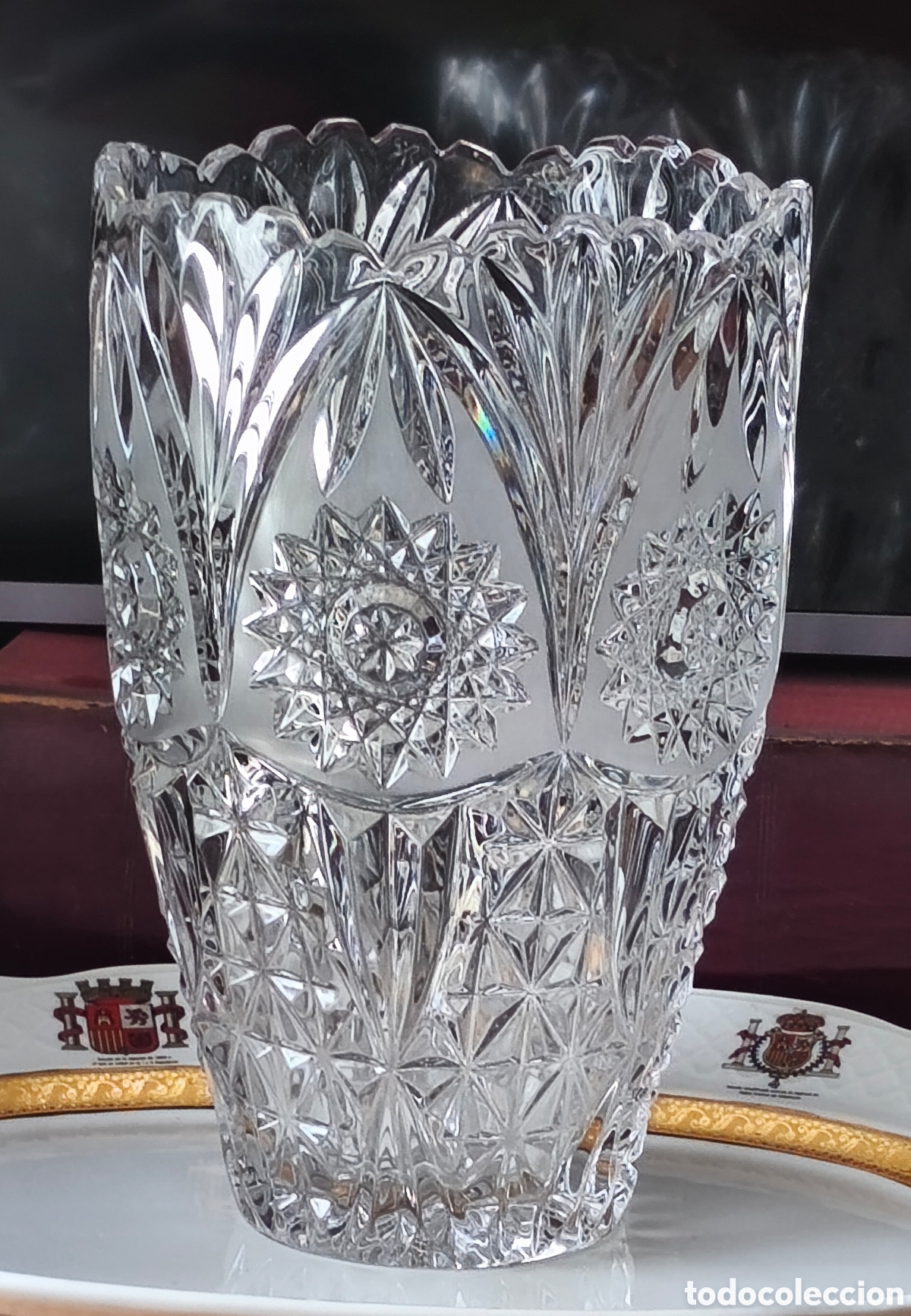 Vintage: Jarr&oacute;n de cristal de BOHEMIA