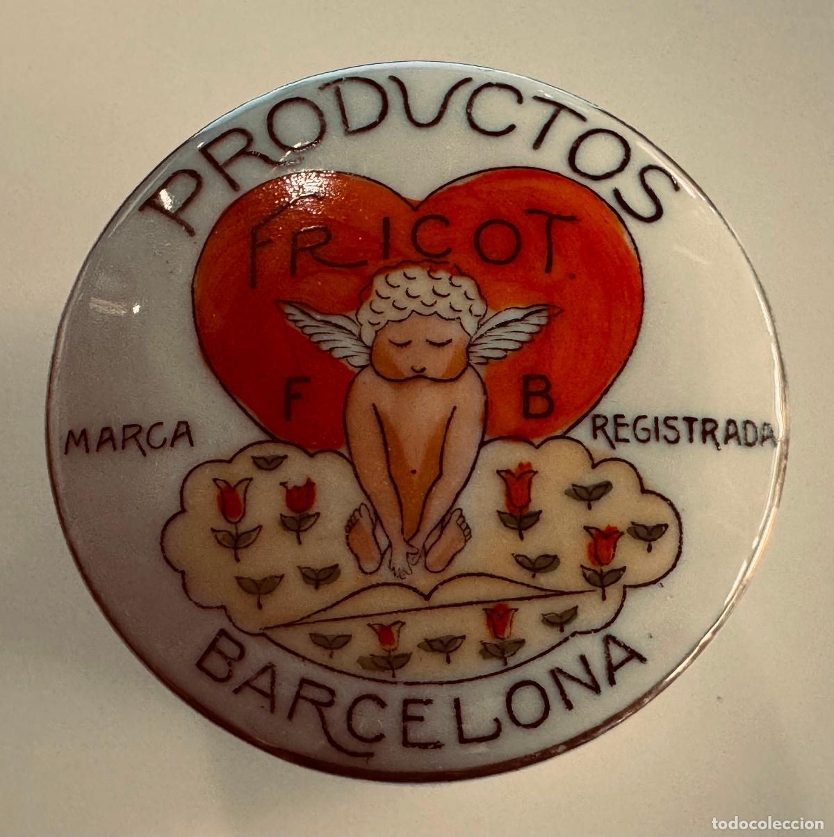 Vintage: PRODUCTOS FRICOT - BARCELONA - CAJA ANTIGUA DE PORCELANA -VER FOTOS