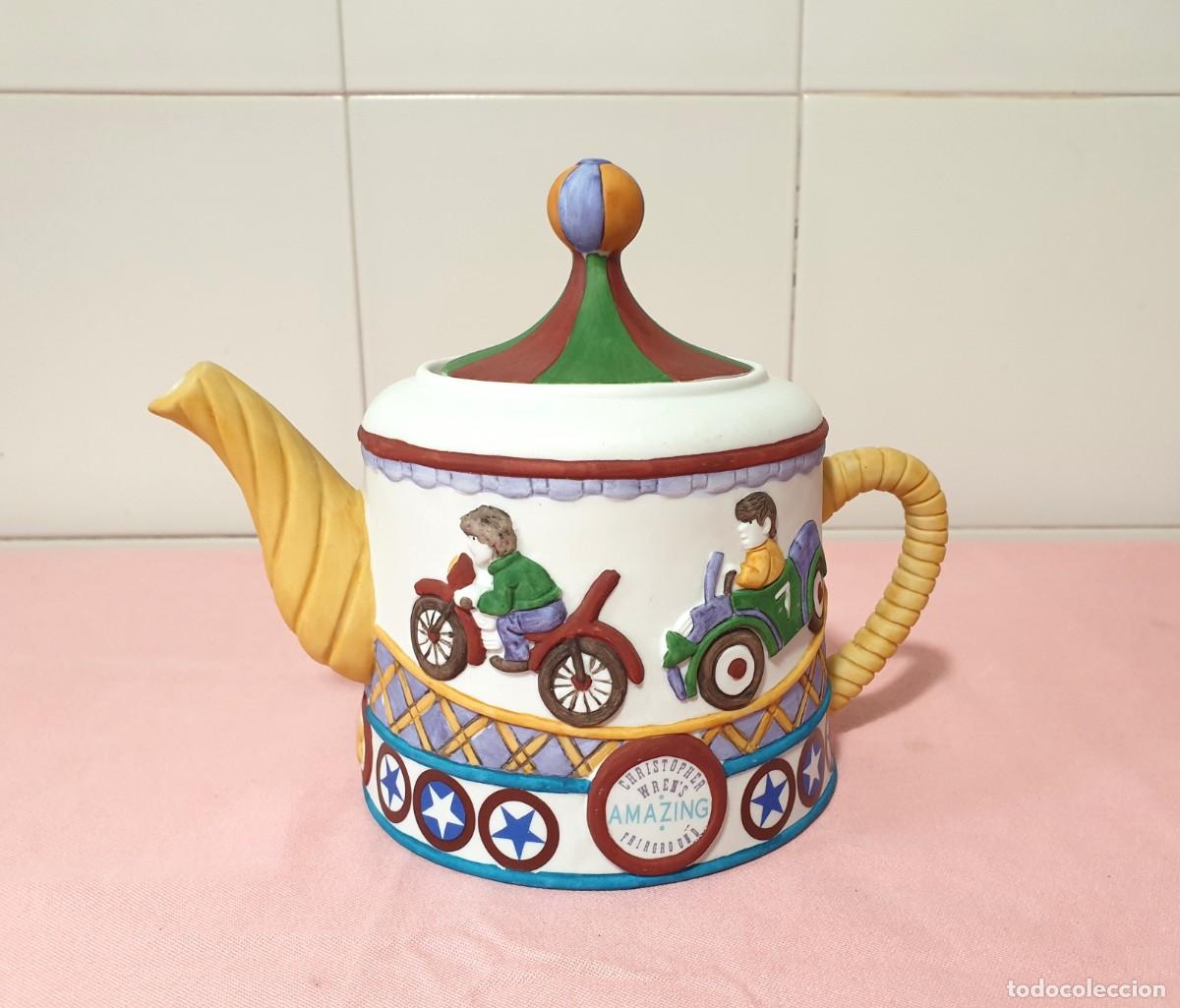 Vintage: Tetera coleccionable de galletas de circo vintage de Christopher Wren