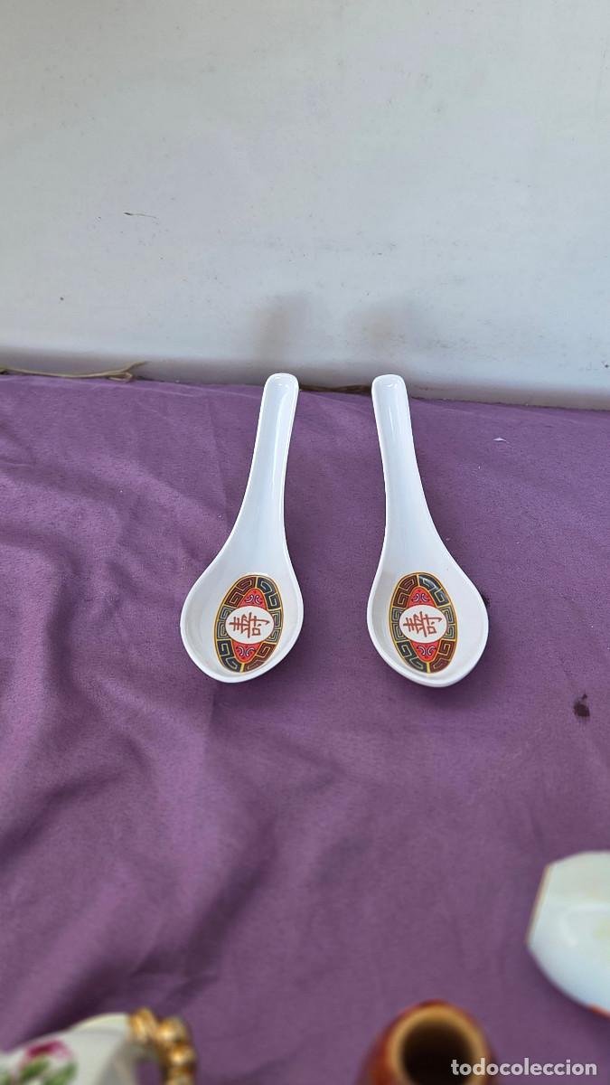 Vintage: 2 cucharillas de porcelana oriental