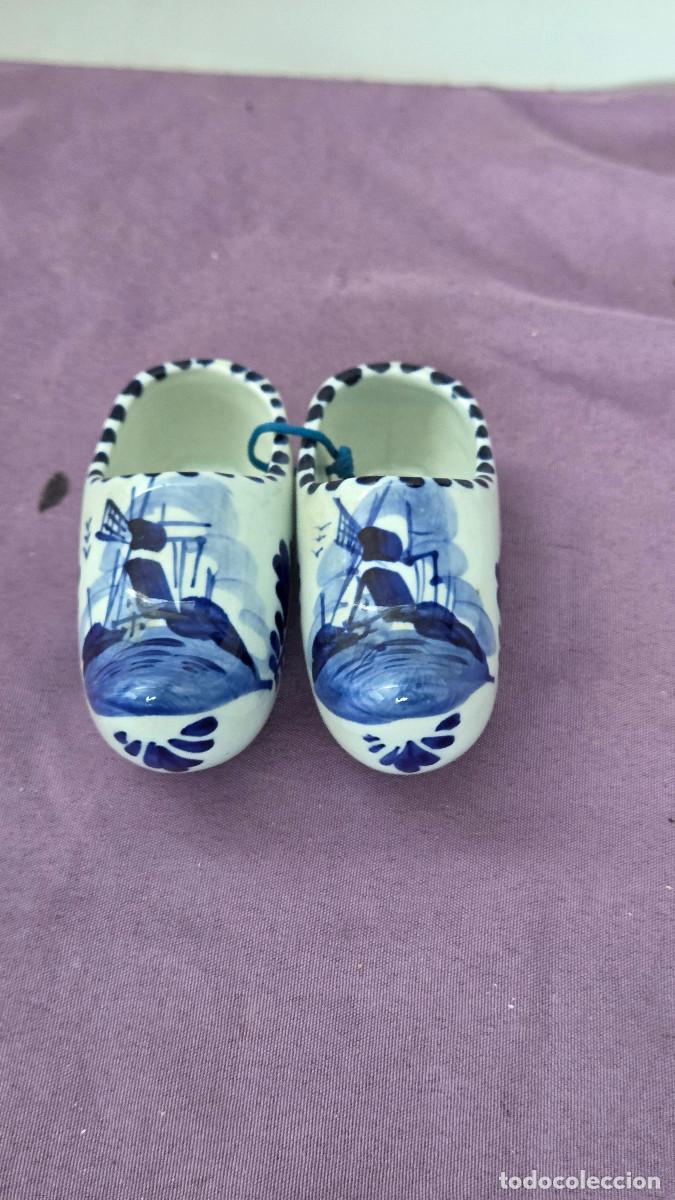 Vintage: parejas de zapatos de ceramica decorativos