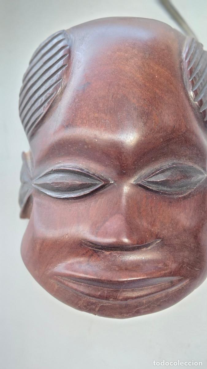 Vintage: mascara africana de madera - Foto 2