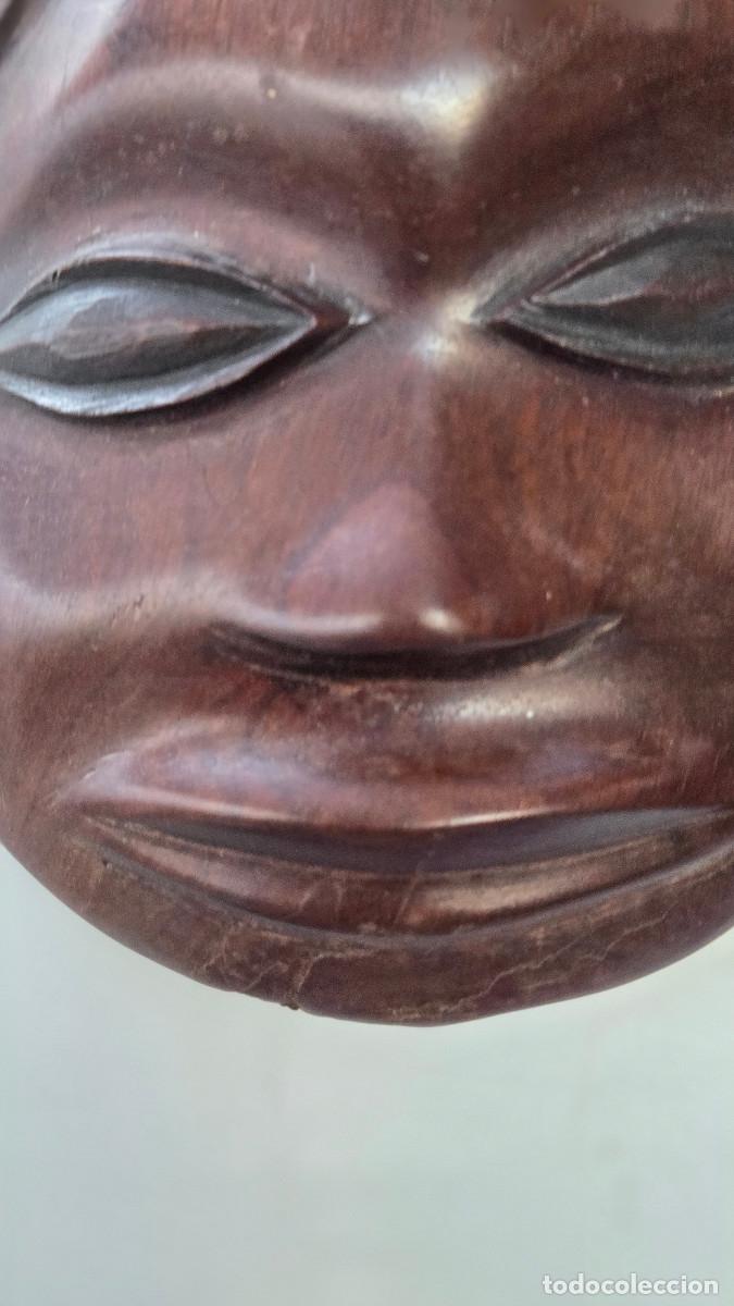 Vintage: mascara africana de madera - Foto 3