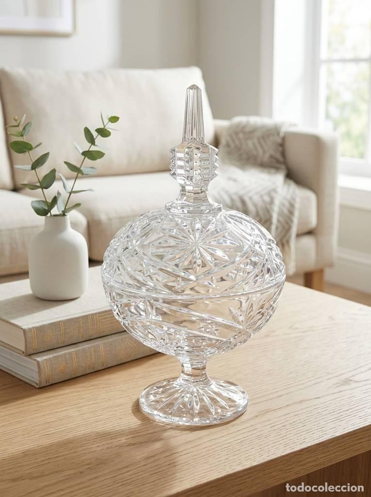 Vintage: BOMBONERA DE CRISTAL
