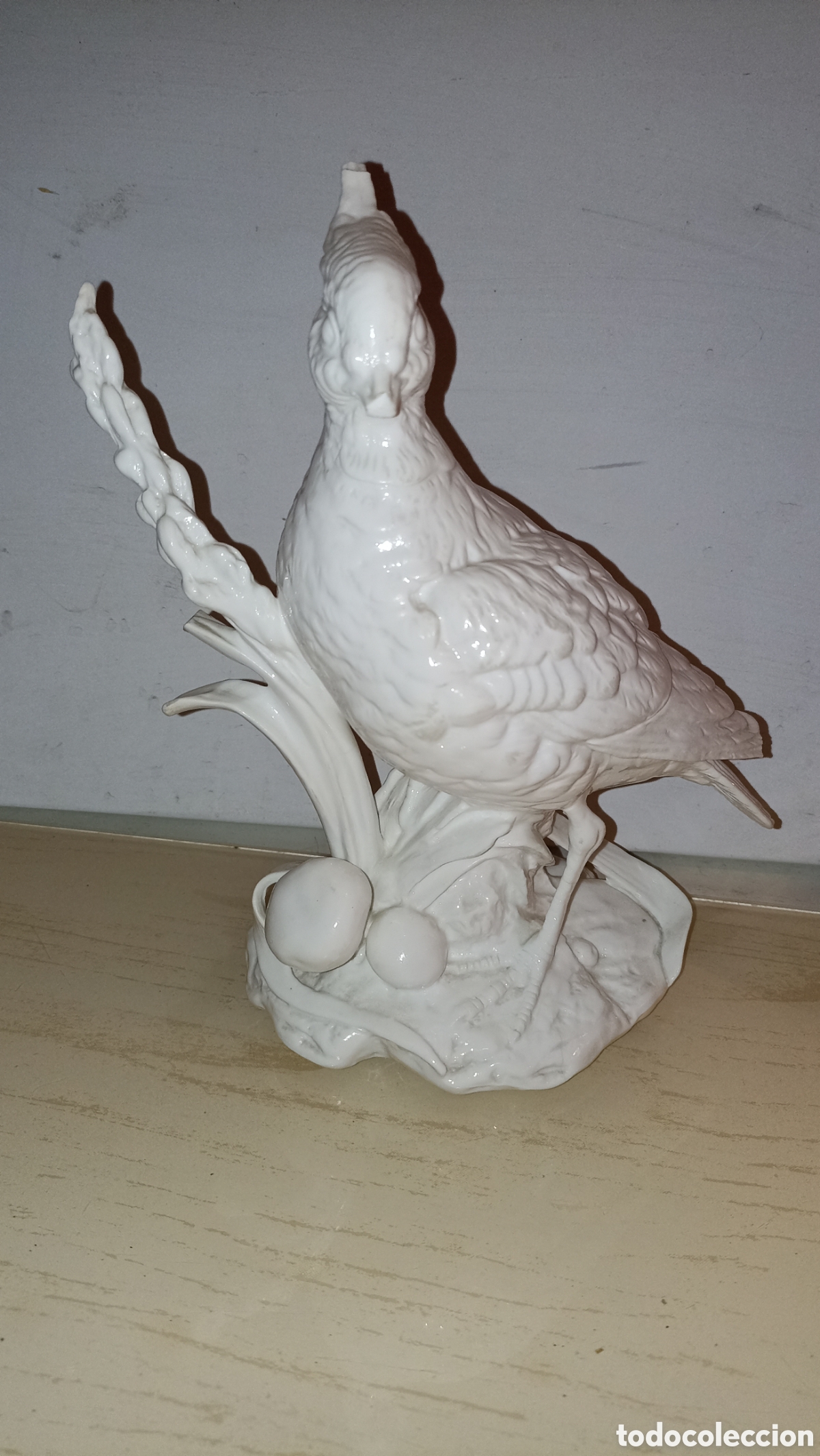 Vintage: Figura Porcelana Coalport - Game Birds &rdquo;The Lapwing&rdquo; (Para reparar / Restaurar)