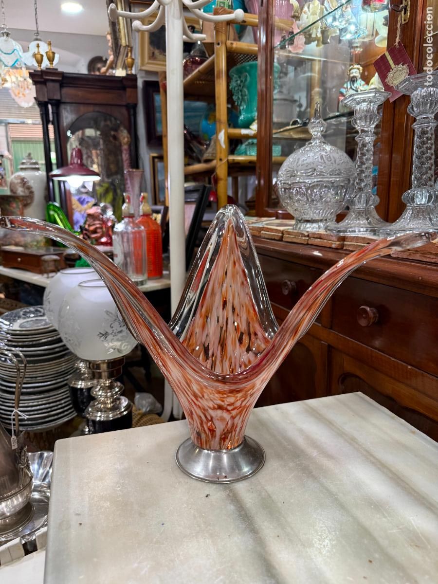 Vintage: PRECIOSO CENTRO DE MESA CRISTAL DE MURANO - MEDIDA 38X30 CM - VINTAGE