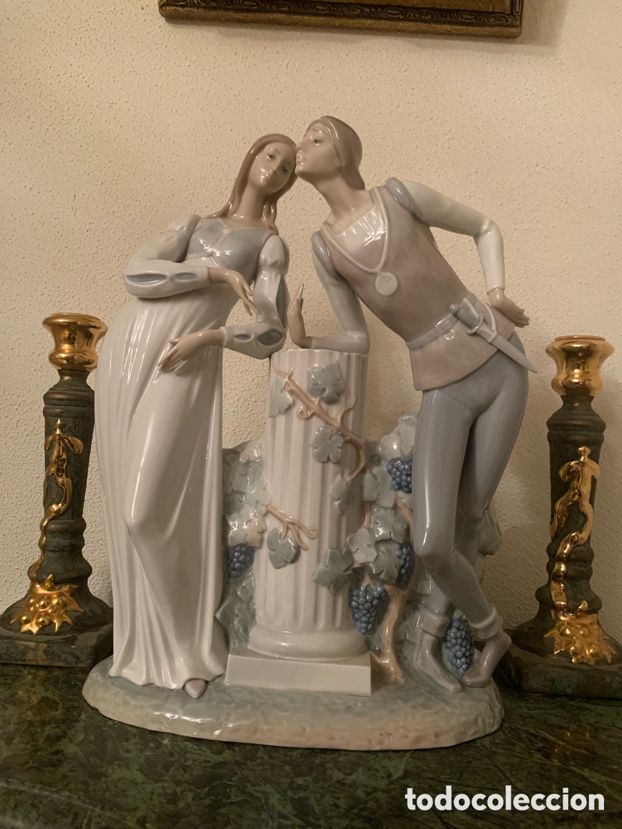 Vintage: Figura Lladr&oacute; &ldquo;Romeo y Julieta&rdquo; Gran tama&ntilde;o 45 cm