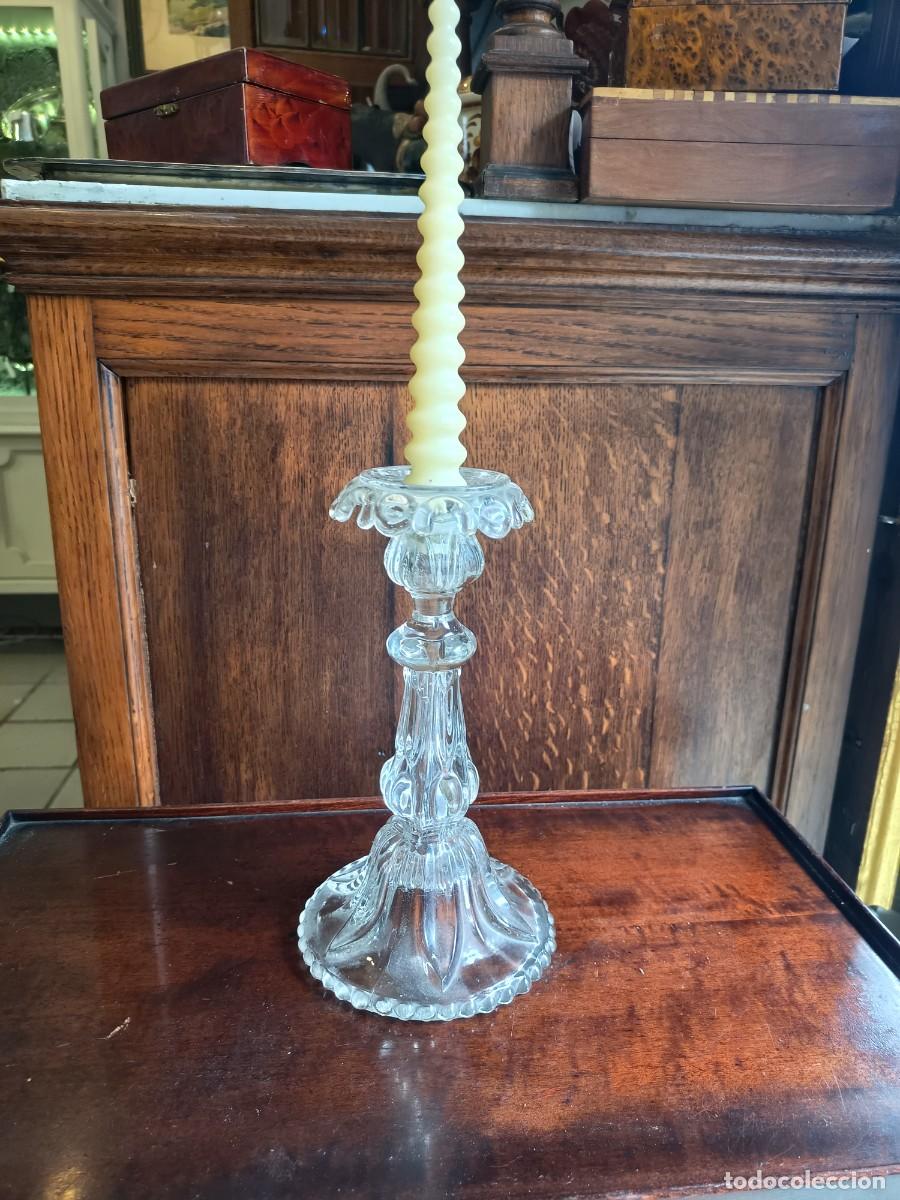 Vintage: Portavelas de cristal