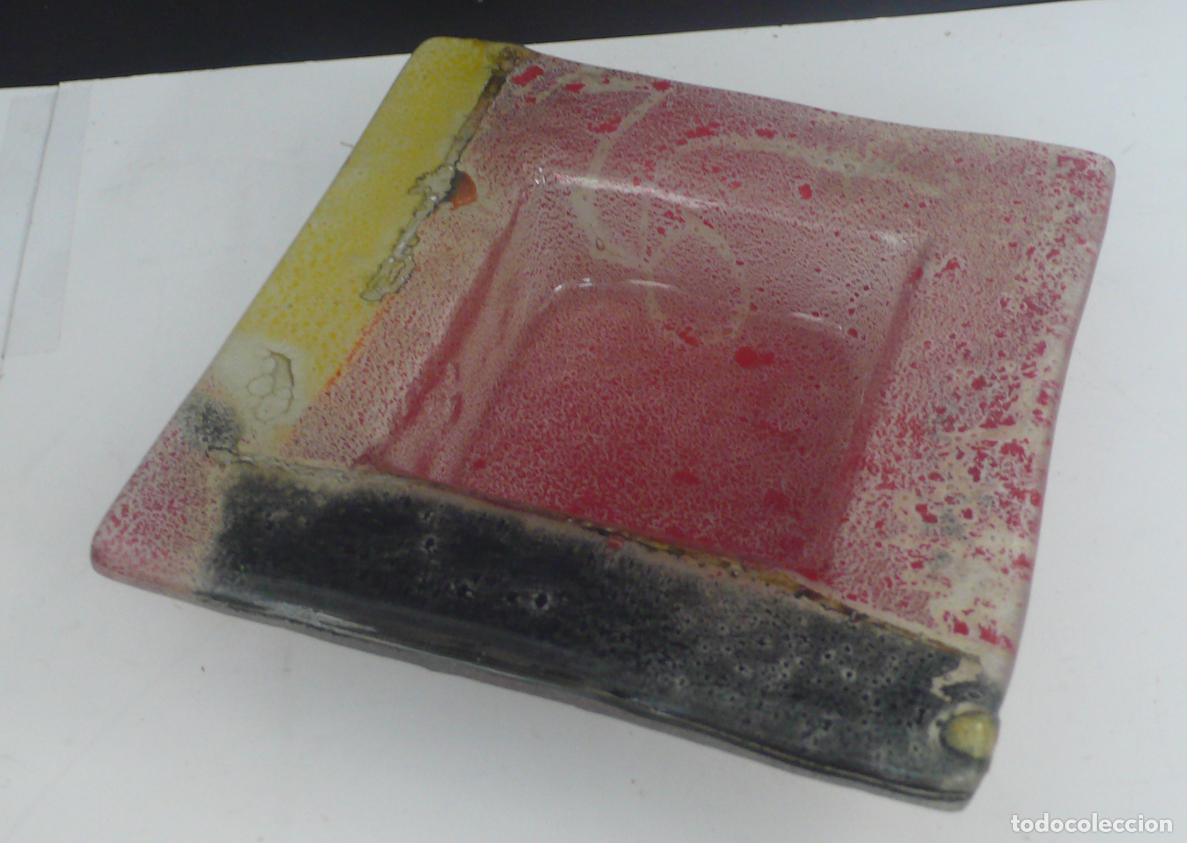 Vintage: PLATO DE CRISTAL CUADRADO