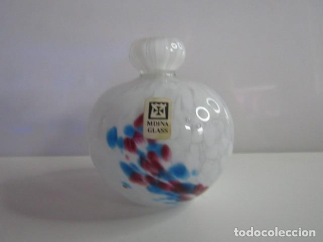 Vintage: PRECIOSA JARRONCITO ESENCIERO DE CRISTAL MDINA GLASS CRISTAL MALTA A&Ntilde;OS 70 RAR