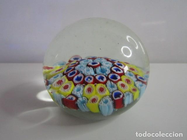 Vintage: PRECIOSA PISAPAPELES CRISTAL MURANO TECNICA MILLEFIORI 6 CM