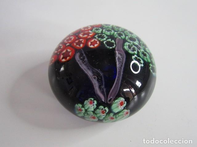 Vintage: PRECIOSA PISAPAPELES CRISTAL MURANO TECNICA MILLEFIORI S.XX - 9 CM