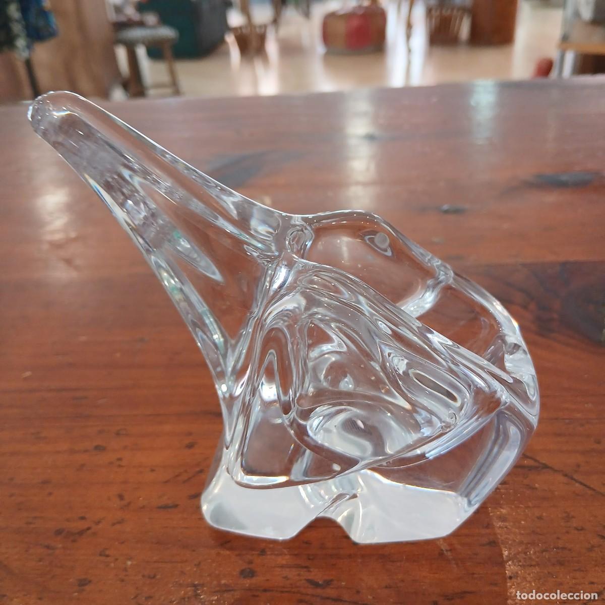 Vintage: Precioso elefante de cristal frances