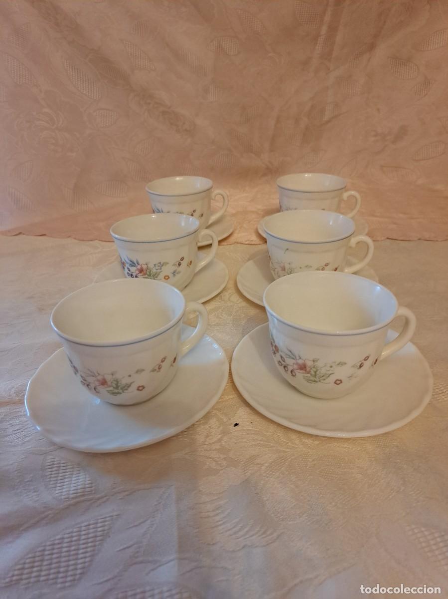 Vintage: Servicio de t&eacute; y desayuno de Arcopal France. 12 piezas