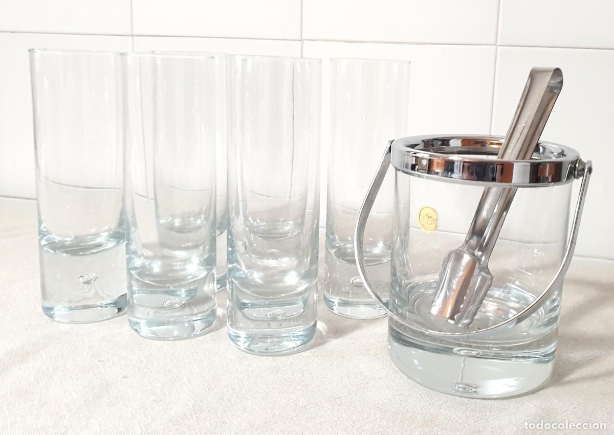 Vintage: Juego de cristal vintage de los a&ntilde;os 70 para licores, whisky y c&oacute;cteles