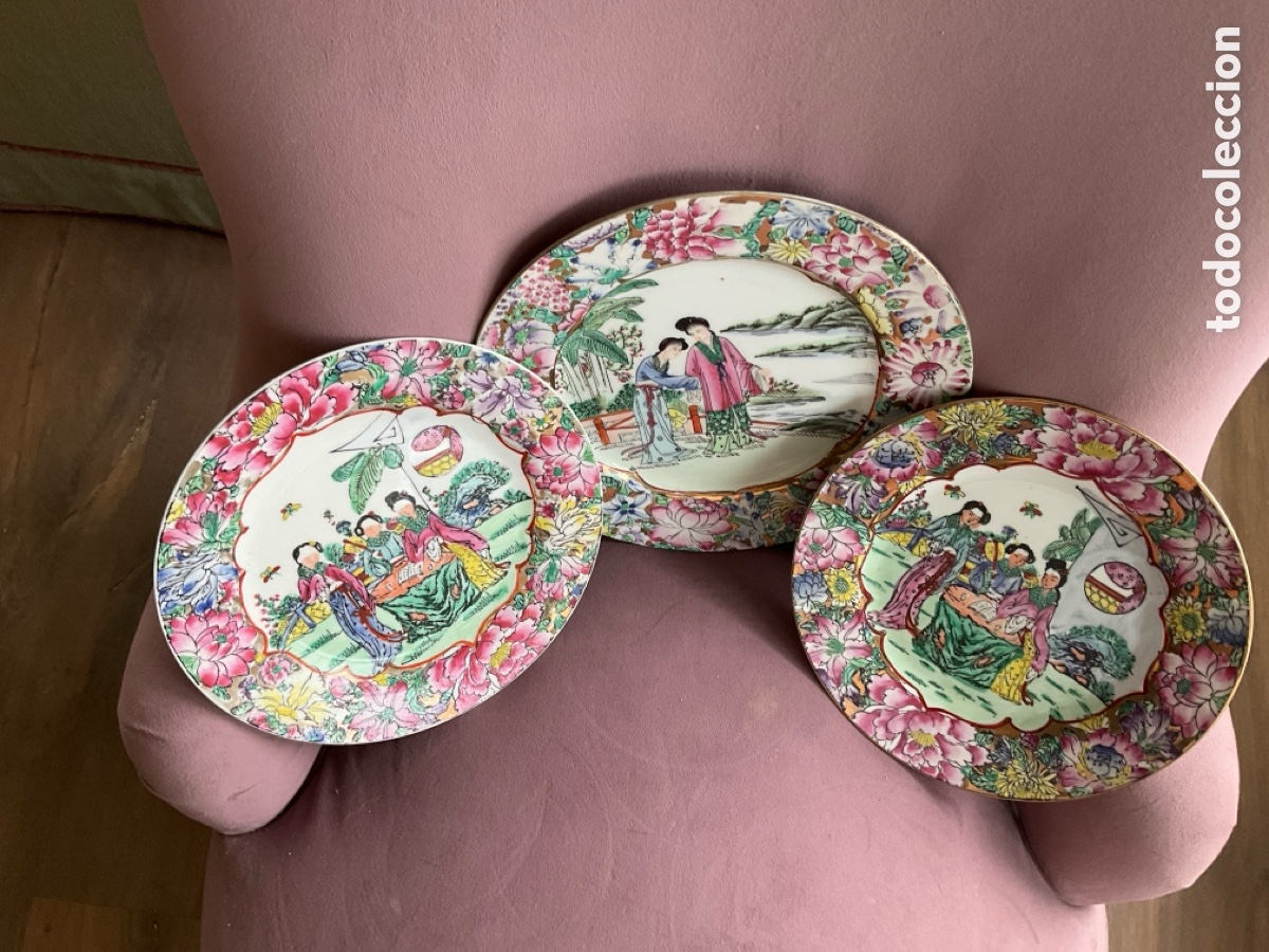 Vintage: Platos Macao Chinoserie