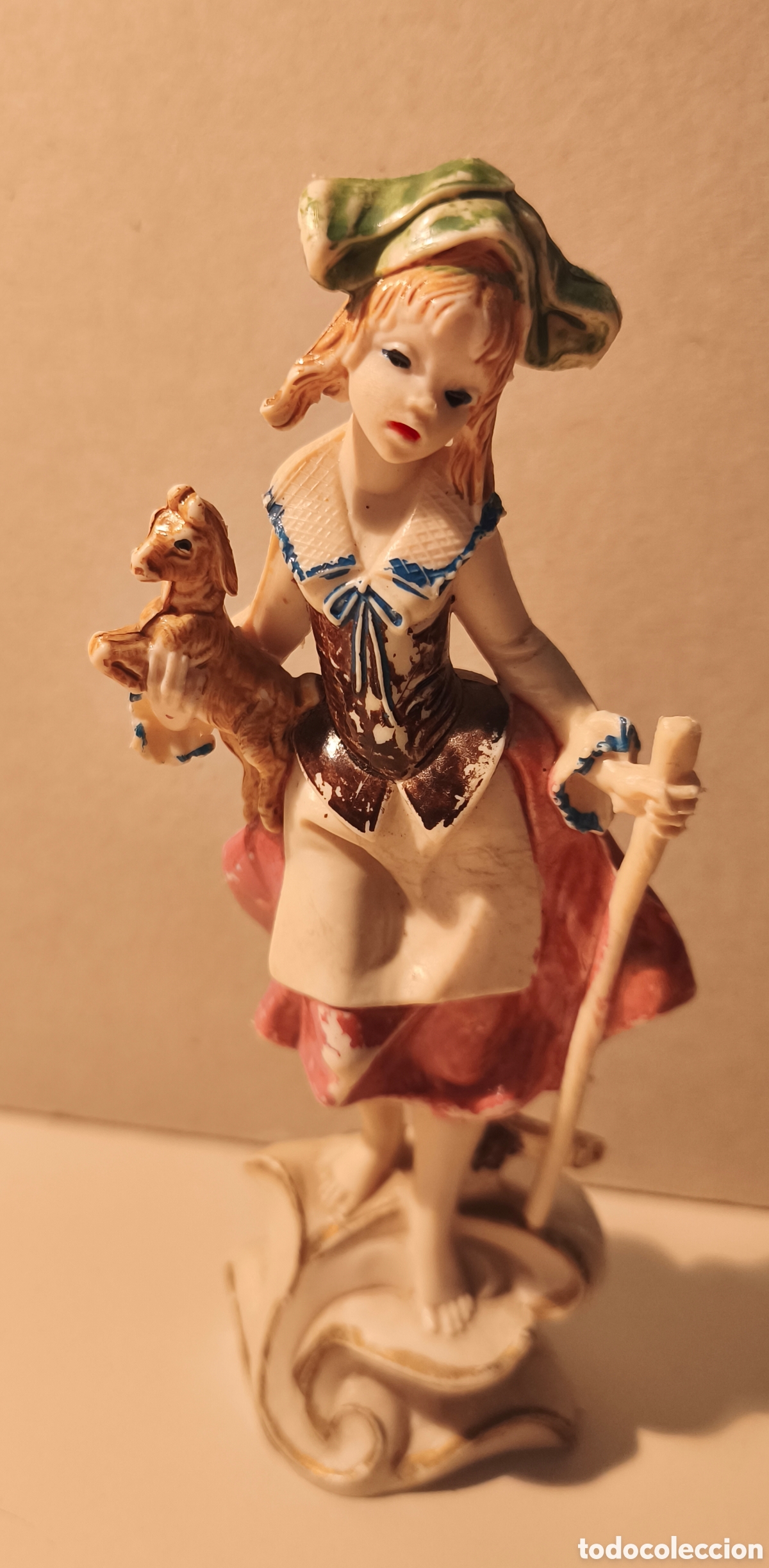 Vintage: Figura fabricada en pol&iacute;mero de resina pl&aacute;stica. Pieza coleccionable de Fontanini.