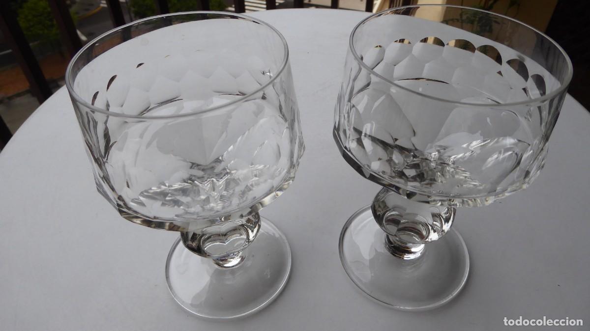 Vintage: DOS PRECIOSAS COPAS O PORTAVELAS CON PRECIOSA TALLA