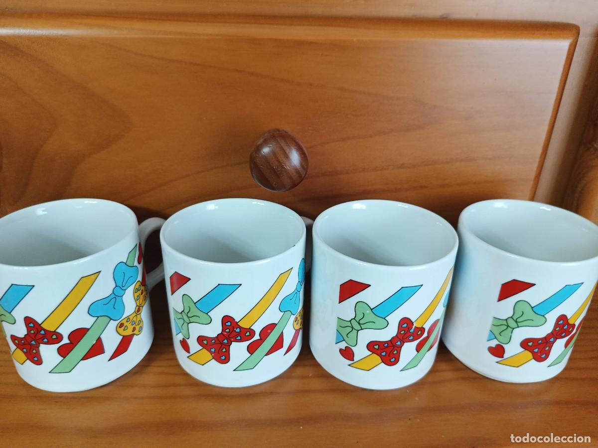 Vintage: 4 Tazas porcelana italiana. CIPA. Vintage