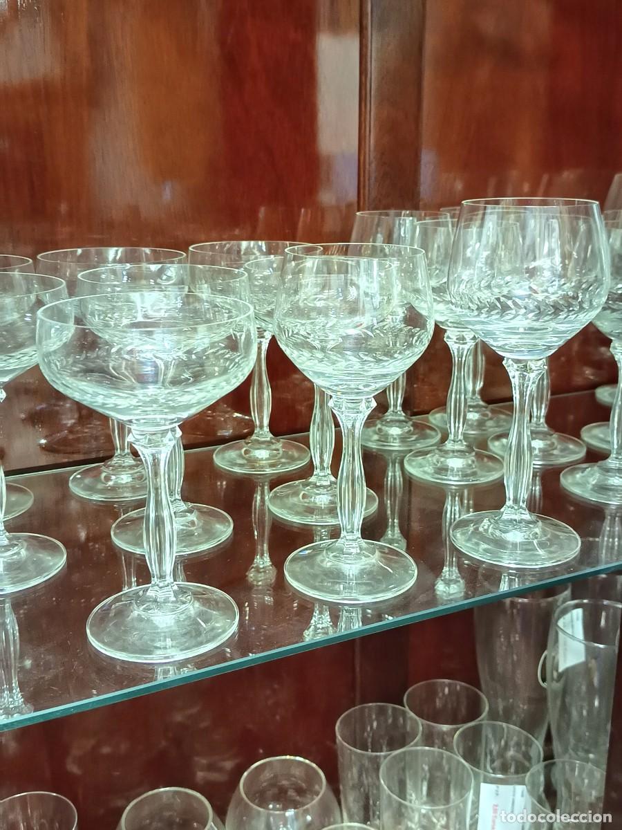 Vintage: Copa de cristal tallado