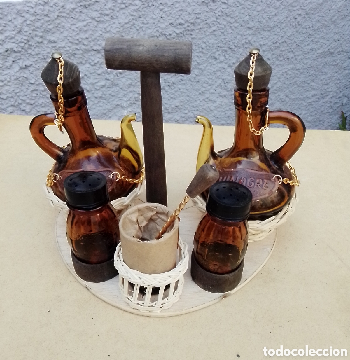 Vintage: Juego aceitera y vinagrera