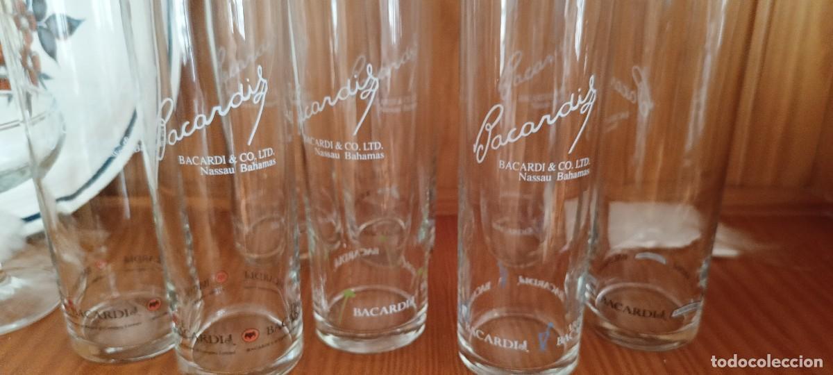 Vintage: 6 Vasos tubo. Vintage. Ron Bacardi
