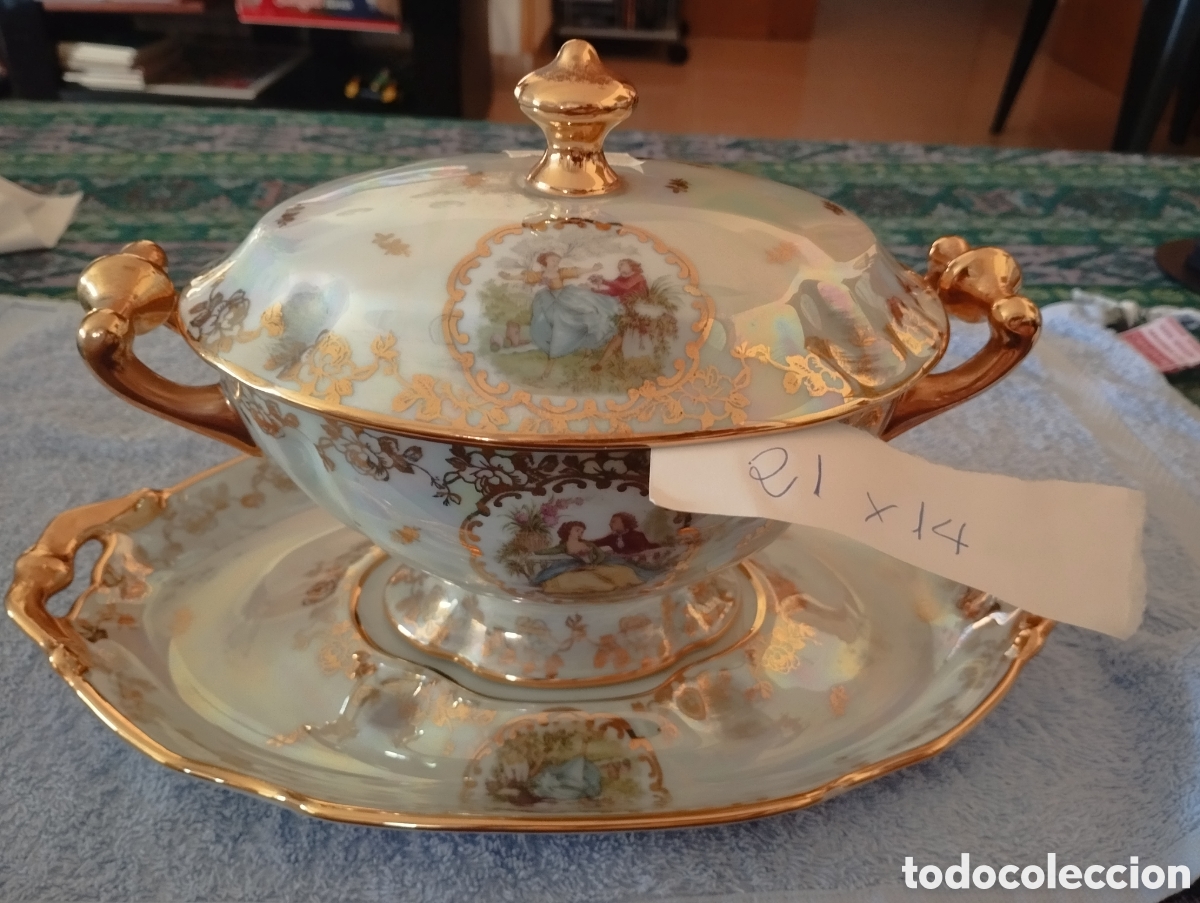 Vintage: Salsera y fuente de Limoges