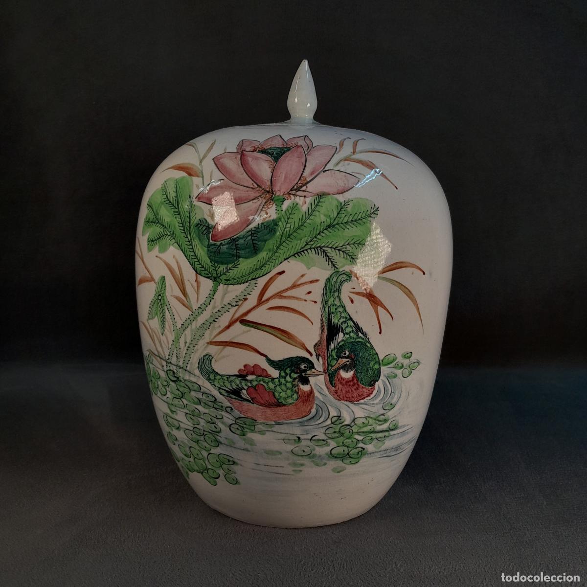 Vintage: ANTIGUO TARRO PARA JENGIBRE DE SOBREMESA EN PORCELANA FAMILIA ROSA. DINAST&Iacute;A QING. S.XIX