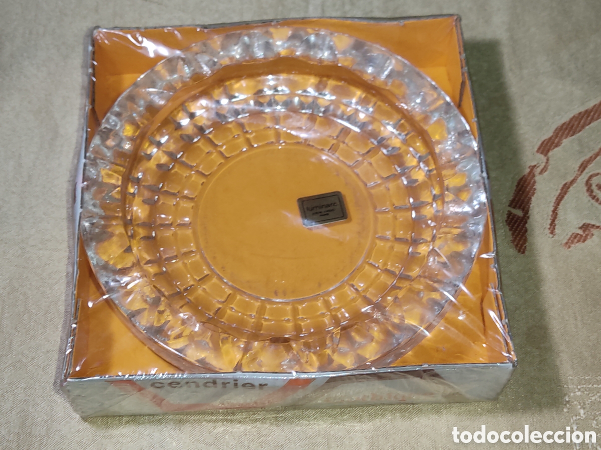 Vintage: Cenicero Luminarc de cristal D'Arques tallado.Made in France.