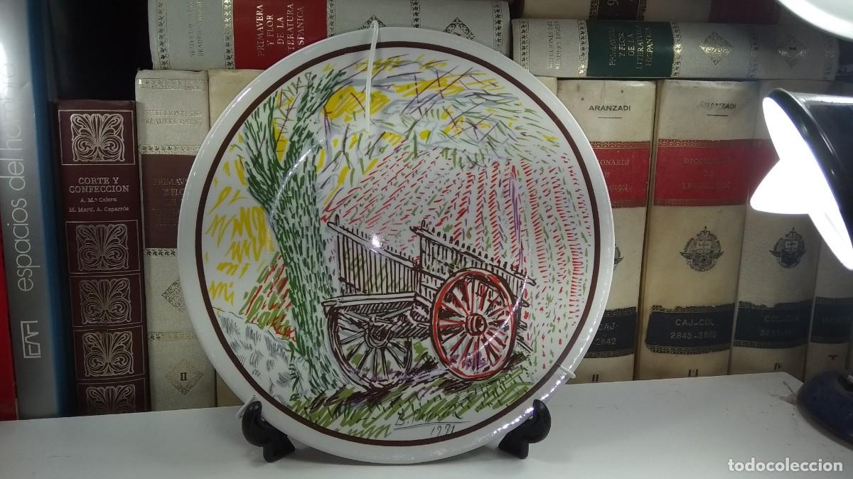 Vintage: PLATO CONMEMORATIVO CON ILUSTRACI&Oacute;N DEL PINTOR BENJAM&Iacute;N PALENCIA REPRODUCIDA DEL LIBRO...