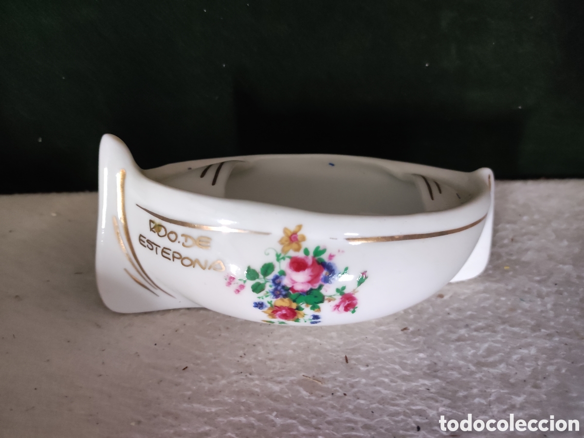Vintage: Barquita de porcelana recuerdo de Estepona