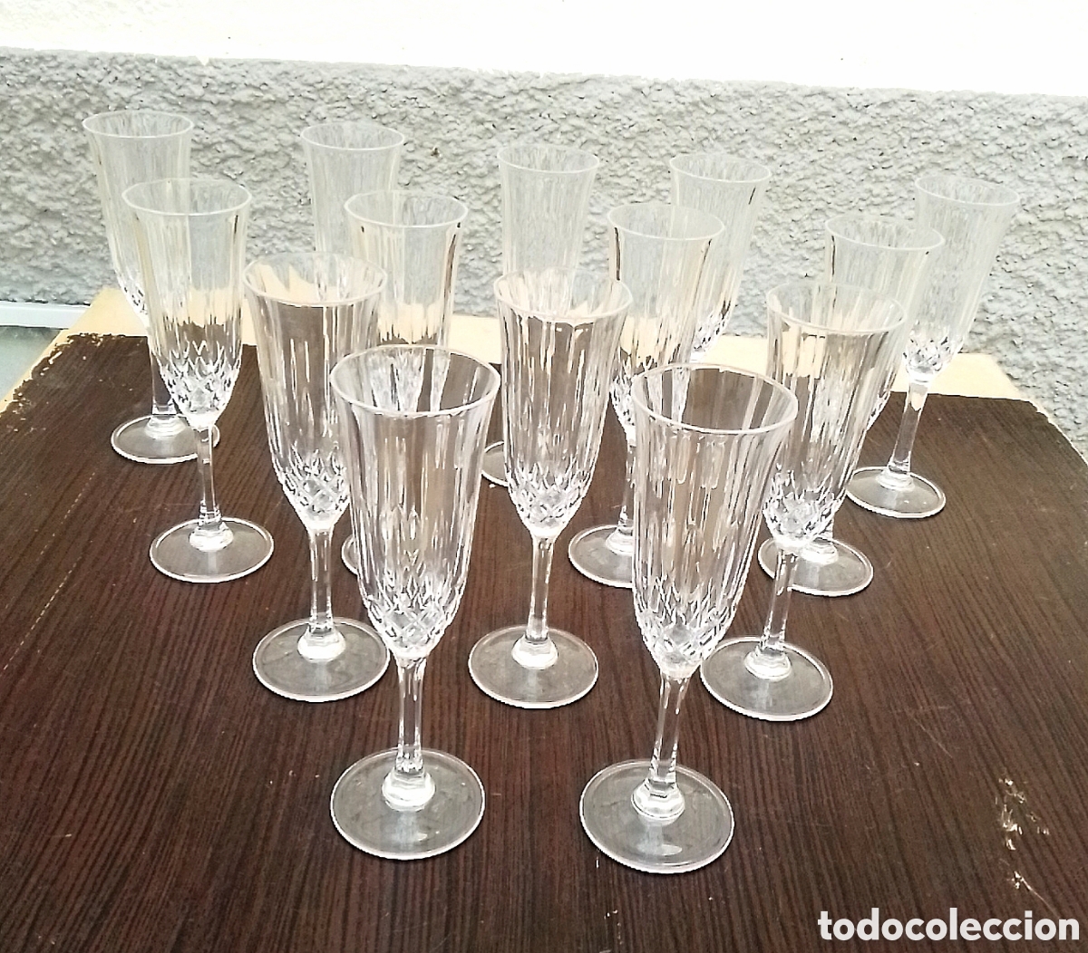 Vintage: 14 copas de cava cristal