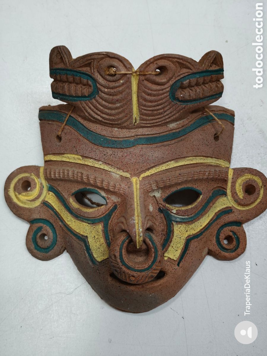 Vintage: m&aacute;scaras de cer&aacute;mica artesanal de inspiraci&oacute;n &eacute;tnica/tribal - CAR245