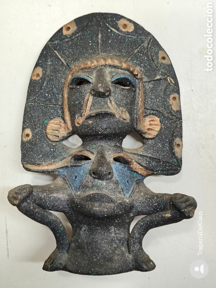 Vintage: m&aacute;scaras de cer&aacute;mica artesanal de inspiraci&oacute;n &eacute;tnica/tribal - Figuras antropomorfa - CAR245