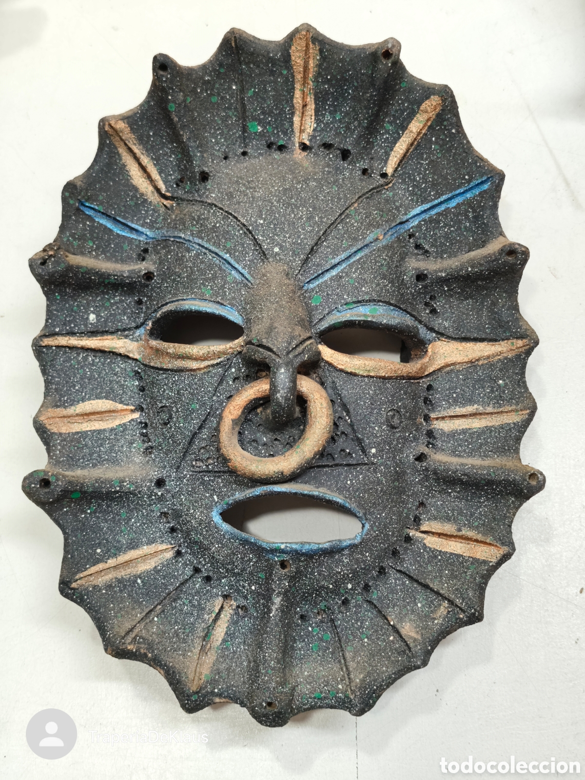 Vintage: m&aacute;scaras de cer&aacute;mica artesanal de inspiraci&oacute;n &eacute;tnica/tribal - CAR245
