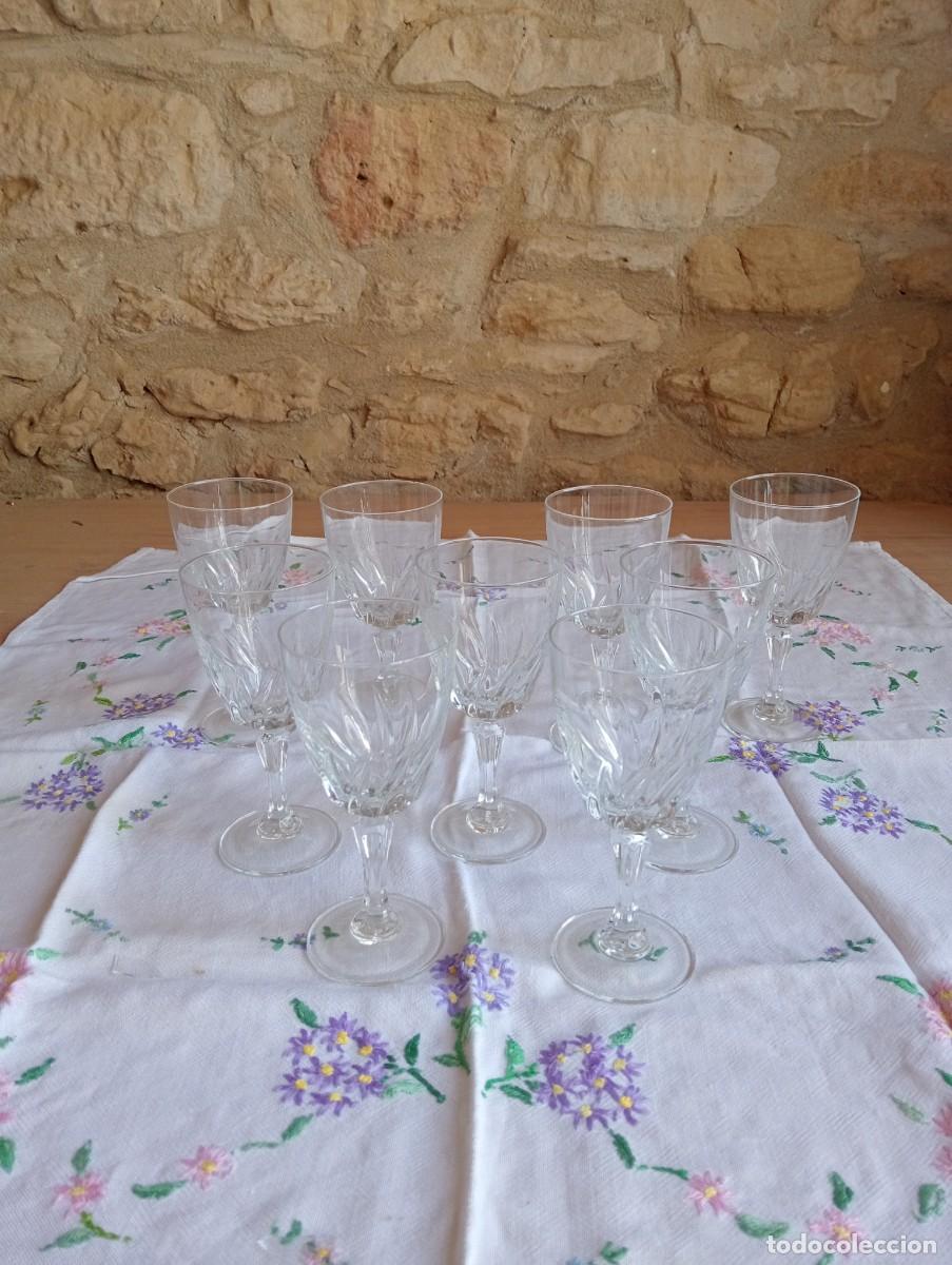 Vintage: COPAS DE AGUA VIDRIO TALLADO