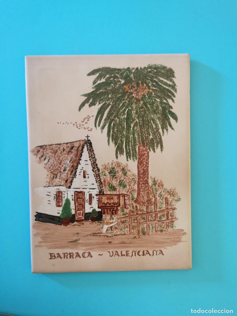 Vintage: Azulejo Barraca Valenciana -PINTADO A MANO