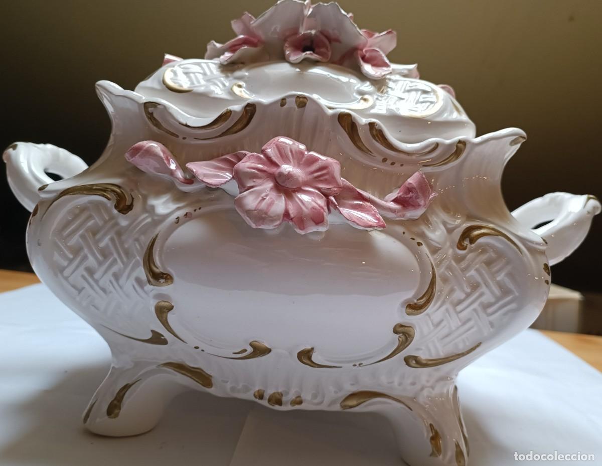 Vintage: SOPERA MESA DE PORCELANA ITALIANA