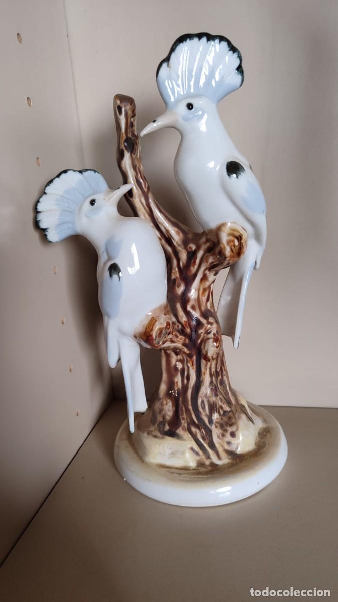 Vintage: Figura Vintage de Abubillas en Porcelana Fina