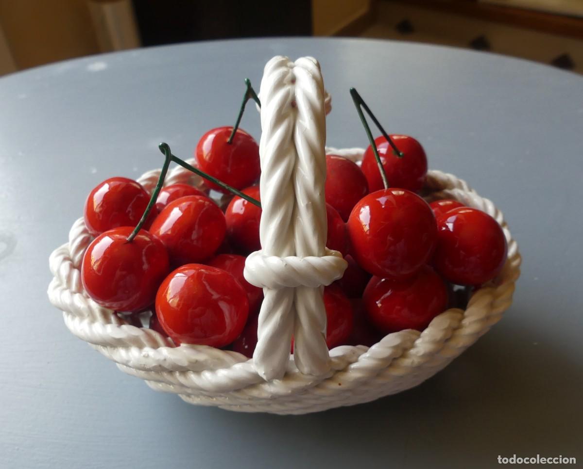 Vintage: BONITO CESTO DE CEREZAS DE CER&Aacute;MICA ITALIANO ( PAGO POR BIZUM )